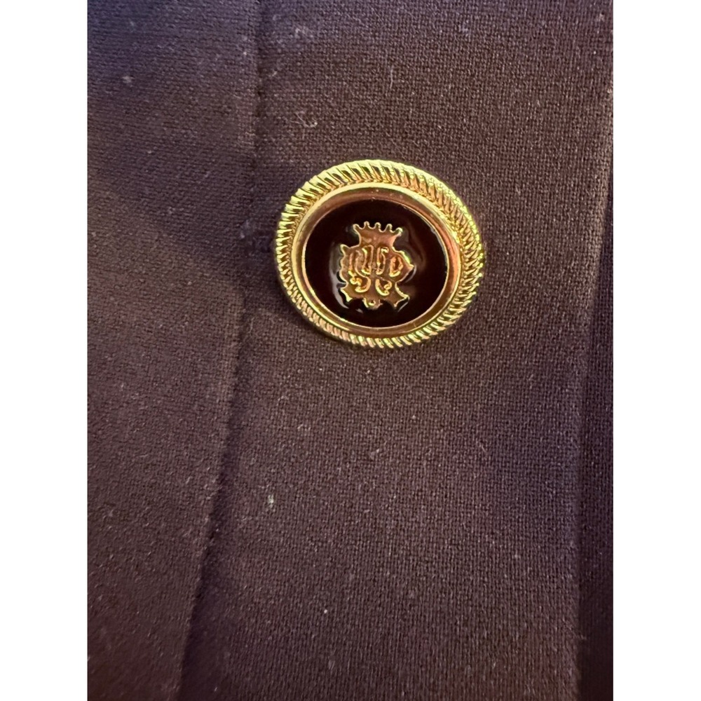 Zara Black Mini Skirt Gold Button Detail Size Large Date Night Chic - Picture 4 of 7